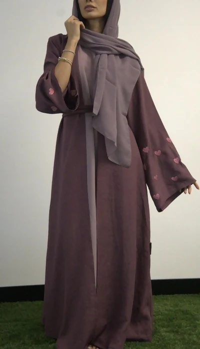 Purple Heart Abaya