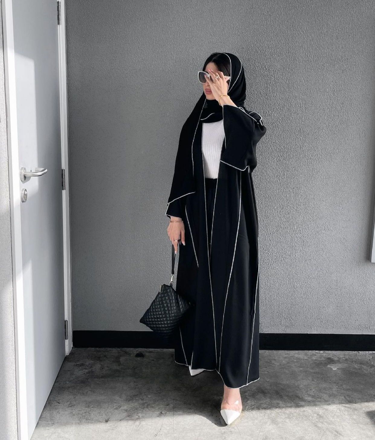 Obsidian Lining Abaya Shrug + FREE HIJAB