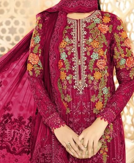 AMNA LUXURIOUS PAKISTANI DRESS 3PC SET 4+ COLORS