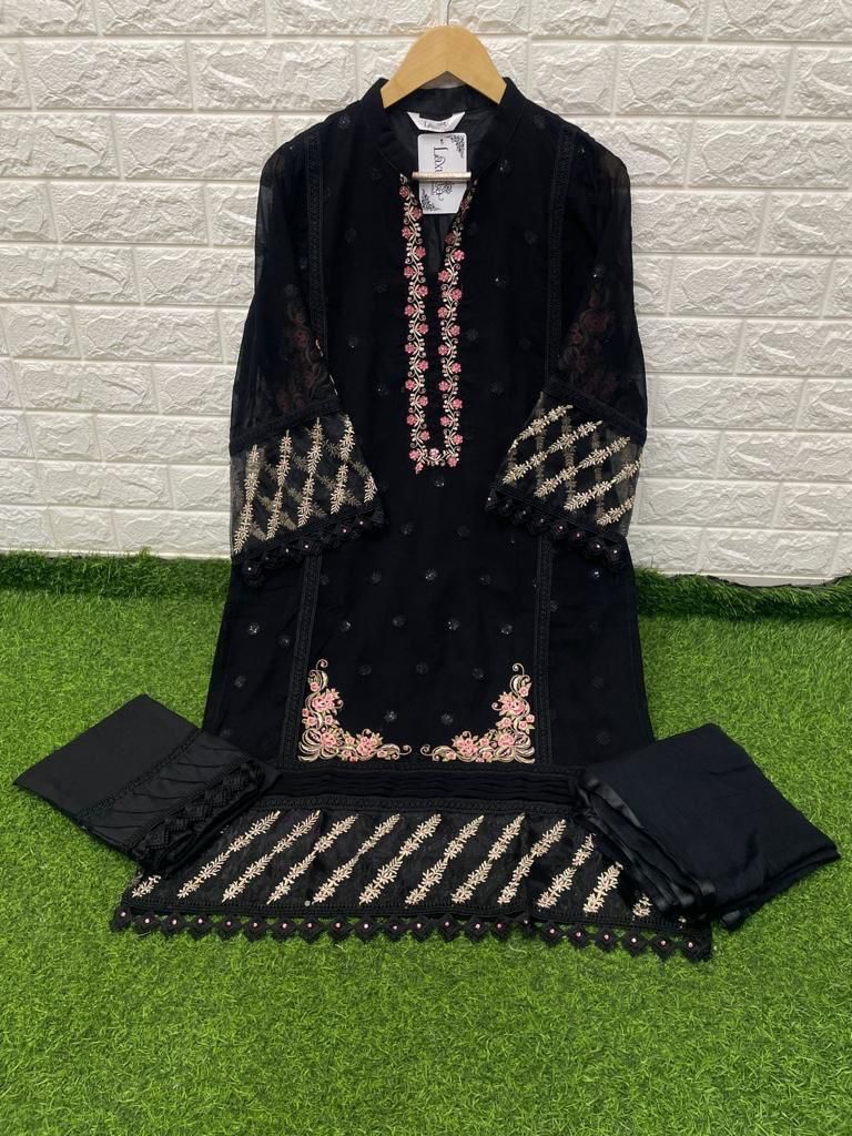 Black Pakistani Dress Cigarette Pants &