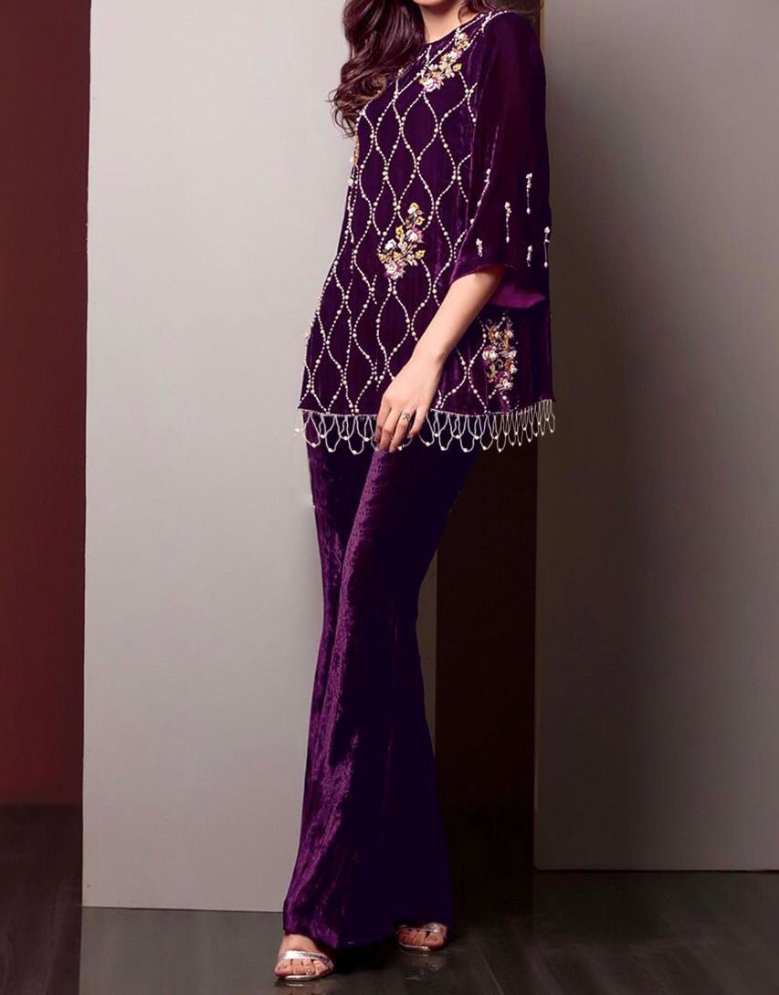 Velvet 3pc Set Pakistani Dress