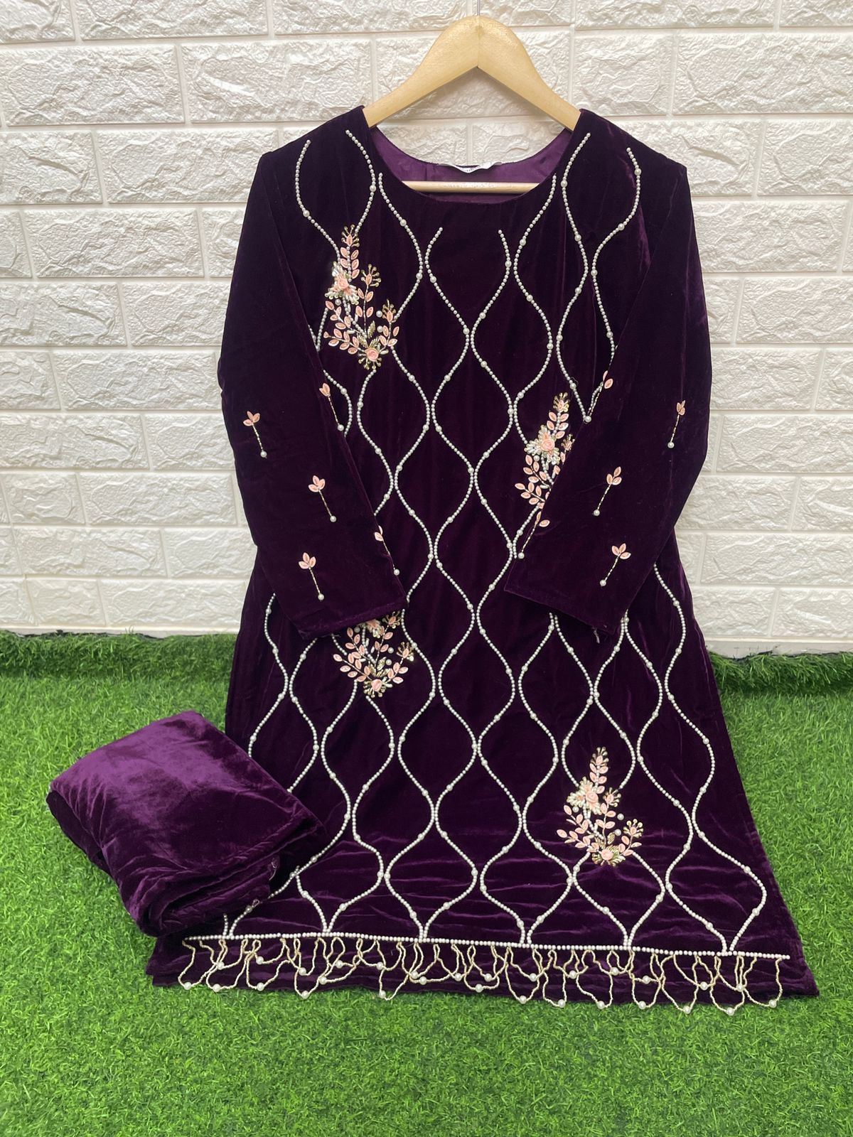 Velvet 3pc Set Pakistani Dress