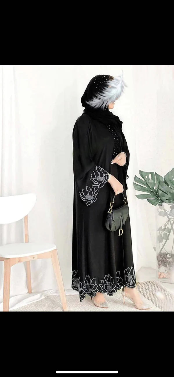 Elegant Stone Work Arabian Abaya