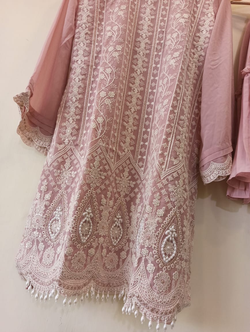 Pakistani Blush pink gharara set