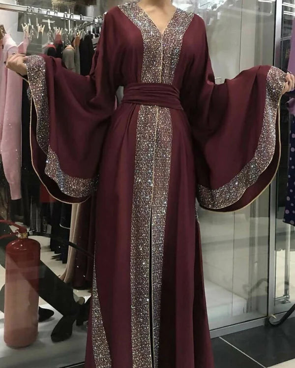 Royal Luxurious Dubai Style Bedded Diamond Work Abaya 8+ Colors Sizes Available upto 5xl